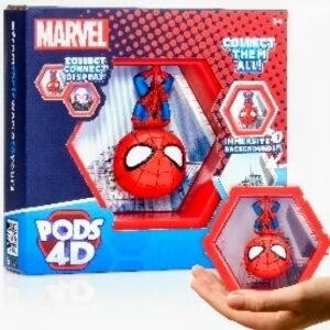 Marvel 4D Pods Spider-Man Toy - Red and Blue